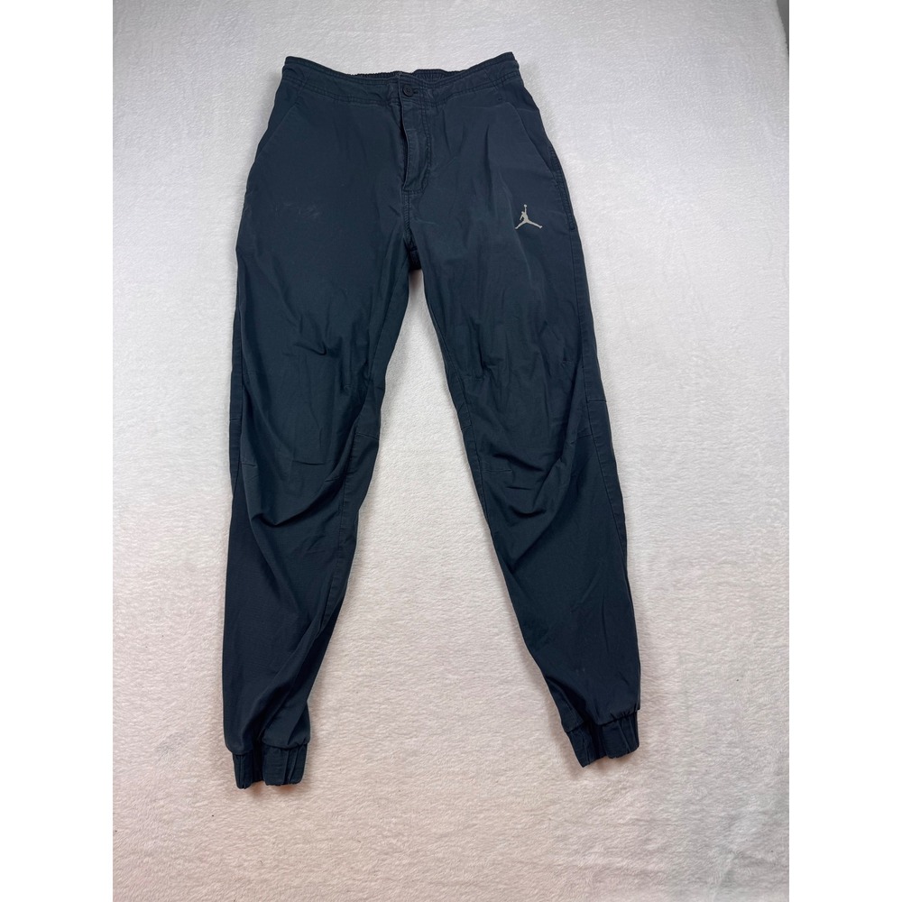 Jordan Brand Mens Ripstop Joggers Dark Grey Navy Blue Size M 32 Jumpman Logo